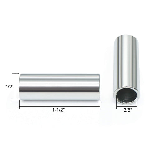 Durable Seamless Steel Spacer Kit Ten Pack With Three Eighth Inch ID And One Half Inch OD One And One Half Inch Long Zinc Plated For Corrosion Resistance Silver Finish Wulankd