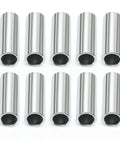 Durable Seamless Steel Spacer Kit Ten Pack With Three Eighth Inch ID And One Half Inch OD One And One Half Inch Long Zinc Plated For Corrosion Resistance Silver Finish Wulankd