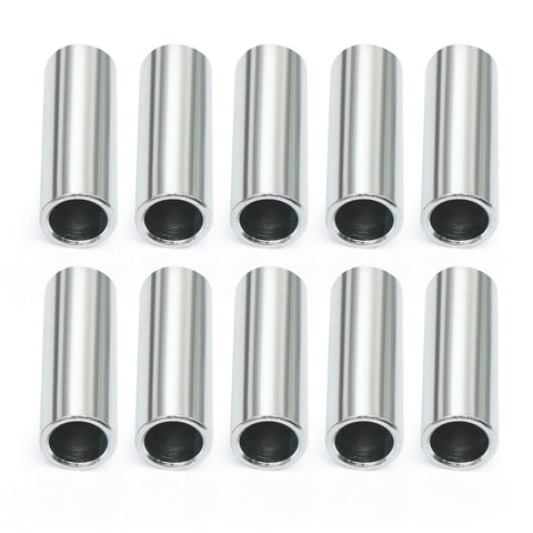 Durable Seamless Steel Spacer Kit Ten Pack With Three Eighth Inch ID And One Half Inch OD One And One Half Inch Long Zinc Plated For Corrosion Resistance Silver Finish Wulankd