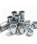 Industrial Steel Spacer Sleeve Bushings Set For 12mm Axle 13 Piece Variety Pack With Lengths From 5mm To 35mm visible in image.