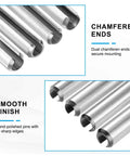 60Pcs Slotted Split Roll Pins Set 4mm Diameter and 14mm Length, Silver MECCANIXITY with chamfered ends and smooth finish details