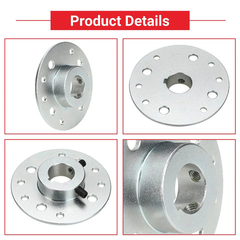 Rear Steel Sprocket Drum Brake Hub With One Inch Bore And One Quarter Inch Keyway Plus Hardware Kit for go-karts and drift trikes details