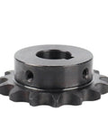 Steel Motor Drive Gear 04C Chain Gear 40 Tooth 12 7mm Keyway Bore Industrial Sprocket Wheel shown in side view