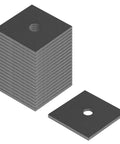 Square Plate Washer 2 By 2 Inch One Eighth Inch Thick Weld On Finish Pack Of 20 Steel for load distribution, stack view