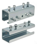 Heavy Duty 3.1mm Thick Steel U Shaped Strut Channel Connector Extend Bracket For One And Five Eighths Inch Wide And One And Five Eighths Inch High Channel Reliable Mounting Bracket Joiner For Industrial Framing Systems, front view.