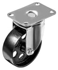 4 Pack Heavy Duty Large Steel Swivel Caster Wheels 3.5 Inch No Brake 350 Lb Capacity Each With 2.5 X 3.5 Plate, 1.2 Inch Wheel Width