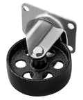 4 Pack Heavy Duty Large Steel Swivel Caster Wheels 3.5 Inch No Brake 350 Lb Capacity Each With 2.5 X 3.5 Plate, 1.2 Inch Wheel Width