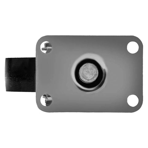 Top view of 4 Pack Heavy Duty Large Steel Swivel Caster Wheels 3.5 Inch No Brake 350 Lb Capacity Each With 2.5 X 3.5 Plate