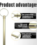 Swivel Hitch Pin 1/2 X 6-1/4 Inch Replacement For Power Max Snowblowers, black metal pin, product advantages shown