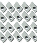 Premium One Quarter Twenty Threaded Roll In Steel T Nut With Ball Spring For Aluminum Extrusion Profiles, zinc-plated, top view