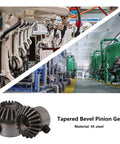 Tapered Bevel Gear Wheels 6mm 1 Modulus 20T Set For Hardware displayed with industrial machinery background