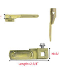 Steel T Handle Cam Locking Cams for T and L Handle Locks on Truck Canopies and RV Camper Tops, side and top view