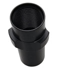 Steel 3 Lug Threaded Adapter 1/2x28 RH CNC Machined Black Oxide, showing top angle of the threaded quick-attach system.