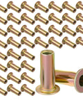 50 Pcs 5/16-18 Rivet Nuts Pro-Grade Multi-Grip Steel Threaded Inserts zinc plated for metal and plastic applications, front view