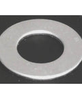 Close-up of a 2.5mm x 5.8mm Steel Thrust Bearing Washer 2.5x5.8x0.4mm on a dark surface.