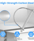 Four Pack Trailer Coupler Pins One Quarter Inch By Three Point Two Inch Heavy Duty Hitch Safety Pins With Lock Zinc Plated Steel Rust Resistant