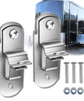 Sturdy 14-gauge steel trailer latch kit delivers reliable security and long lasting durability for enclosed cargo trailers