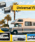 Rear Trailer Rollers, Heavy Duty Steel Trailer Skid Wheel, 2 Pack Steel Micro Rollers for RV Trailers, Motorhome shown