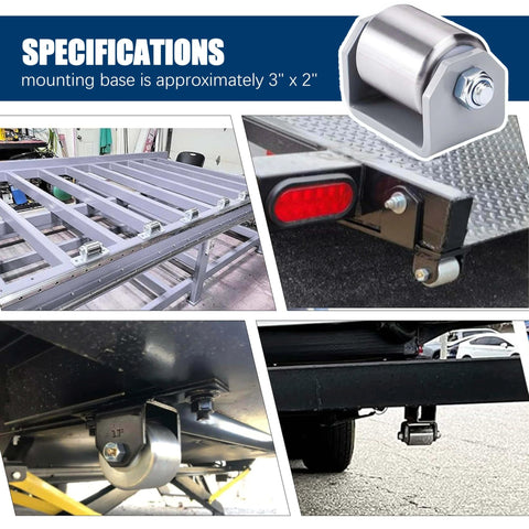 ✝️ 2.4" Heavy Duty Steel Weld-On Trailer Rollers (4-Pack) mounted on RV and motorhome for smooth motion and stable alignment