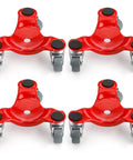 4 Pack Steel Tri-Dolly, 200 lbs Load Capacity 3 Wheel Mover's Dolly for Moving Furniture, Appliances, Cabinet, Table, Piano