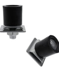 2 Pack Trolley Roller Wheels Limit Blocks For Strut Channel And Unistrut Sliding Doors, Steel Material, Two Views