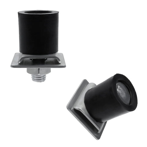 2 Pack Trolley Roller Wheels Limit Blocks For Strut Channel And Unistrut Sliding Doors, Steel Material, Two Views