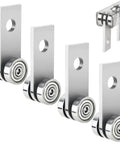 2 Wheels Trolley Assembly Rollers with Dual Bearings Steel Strut Channel Hardware Pack of 4