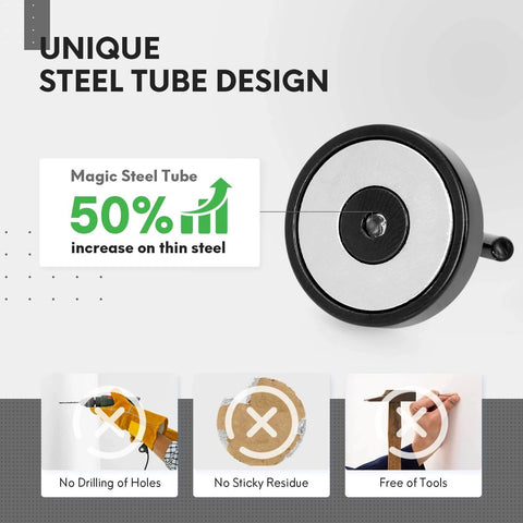 Unique steel tube design showing 50% increase in thin steel for 1-Pack Utility Cart 80 lb Load Capacity Steel Frame Heavy Duty.