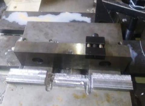 Vise Stop Quick Clamp For Milling Jaws Kit Pro Grade Precision Repeatable Positioning installed on milling jaws