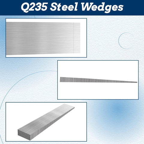 8 Piece Flange Wedge Set Steel Wedges Shims for Lathes and Welding Machines 180mm Long 32mm Wide 7 Inch Wedges