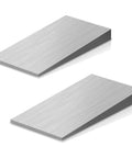 2 Pack Flange Wedge Set 4x2 Inch Beveled Right Angle Steel Wedges for leveling and alignment in machining and construction projects.