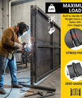 Welder installing 8 Pack Heavy Duty Weldable Hinges 5 mm Thick Solid Steel Butt Weld On Hinges Extra Heavy Hinge for Gates & Doors