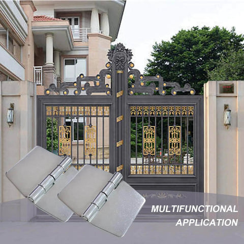 4 Pieces Heavy Duty Weldable Hinges, Steel Butt Hinge Design for Heavy Gates and Doors Corrosion Rust Resistant 2.4 x 2.9 inch