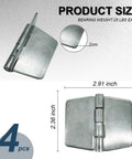 4 Pieces Heavy Duty Weldable Hinges, Steel Butt Hinge Design for Heavy Gates and Doors Corrosion Rust Resistant 2.4 x 2.9 inch