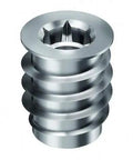 Image of a Heavy Duty Threaded Steel Wood Insert with Hex Drive and Sealing Collar, 1/4-20 internal thread