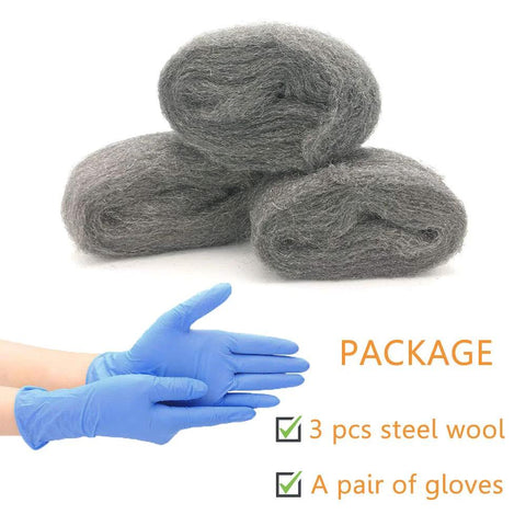 Steel Wool Fill Fabric DIY Kit for Mouse Proofing Homes, includes 3 rolls and gloves for easy installation.
