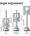 4 Pack Heavy Duty Leveling Feet Furniture Levelers Leg Adjustable Table Legs Leveler height adjustment view