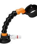 Steinel Heat Gun Stands With Vacuum Cup Arm for strong grip and enhanced stability, low vibration performance side view
