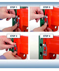 Installation steps for pallet rack safety clips 10 pack 67x29mm universal beam clip connectors galvanized metal.