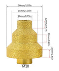 Step Drill Bit Set 20 35 50mm 3 Pack Pro Grade Cone Drill Bits For Metal Wood Concrete Tile Marble And Engineered Stone Multilayer Cone Reamer For Quick Precise Hole Enlargement Adrosstoller shown with dimensions.