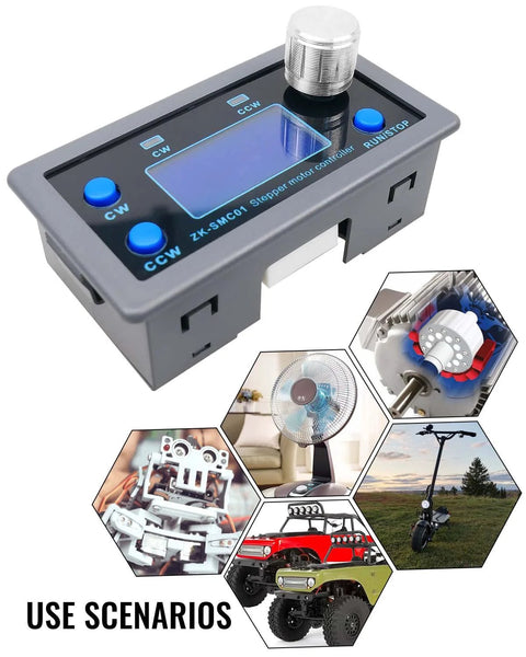 Stepper Motor Controller For Nema17 Nema23 1 To 128 Microstep 5-30V LCD Screen with usage examples