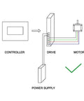 Connection diagram for Nema 23 Stepper Motor Bipolar 2.8A 1.26N.m Holding Torque 2-Phase 4-Wire 1.8 Deg 57x57x56mm Body with controller and drive.