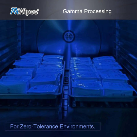Sterile Cleanroom Nonwoven Wipes 6x6 Inches, Bag Of 300 Pcs For Lab Use, hydro entangled, in gamma processing chamber