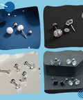925 Sterling Silver Screw Ball Backings For Earrings 3 To 4 Mm Round Ball Earring Stoppers Post Studs Display