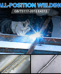 Welder using All Purpose One Eighth Inch Carbon Steel Welding Rods For Stick Welding E6013 Electrodes Arc Welding For Home Repairs
