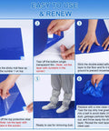 Steps to use Heavy Duty Sticky Mat Tacky Adhesive Pads 300 Sheets Bulk Pack Includes 18x24 And 24x36 Inch Blue Mats for cleanrooms