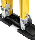 Replacement Kit For Stilts That Lets You Swap Worn Parts Fast On Site with K7 Sleeve Bearings, side view of footrest attachment