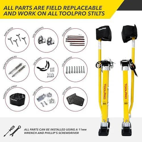 Replacement Kit For Stilts That Lets You Swap Worn Parts Fast On Site, compatible with all stilts, including K7 sleeve bearings