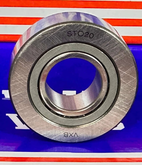 Front view of STO20 Track Rollers Yoke Type Sealed 20x47x15.8mm on a colored background