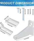 Heavy Duty Storm Door Closer Bracket Kit Reinforced Metal Replacement Part dimensions with screws for screen doors